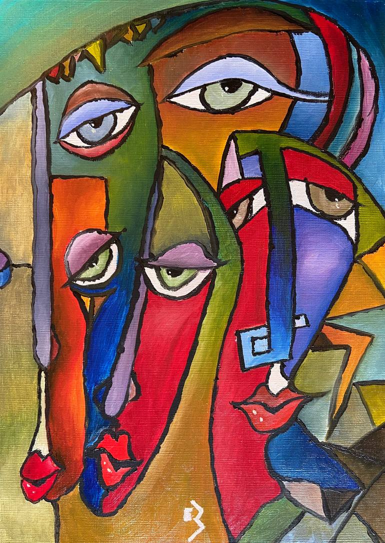 The Crowd of Faces (copy) Painting by Erik Bijkerk Saatchi Art