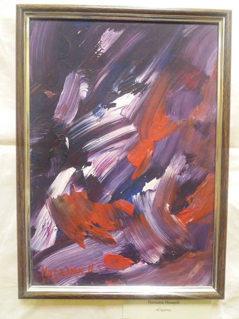 Original Abstract Expressionism Humor Painting by Nasadyuk Nazariy