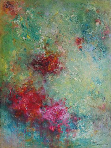 Original Abstract Expressionism Floral Paintings by mariestephane grenier