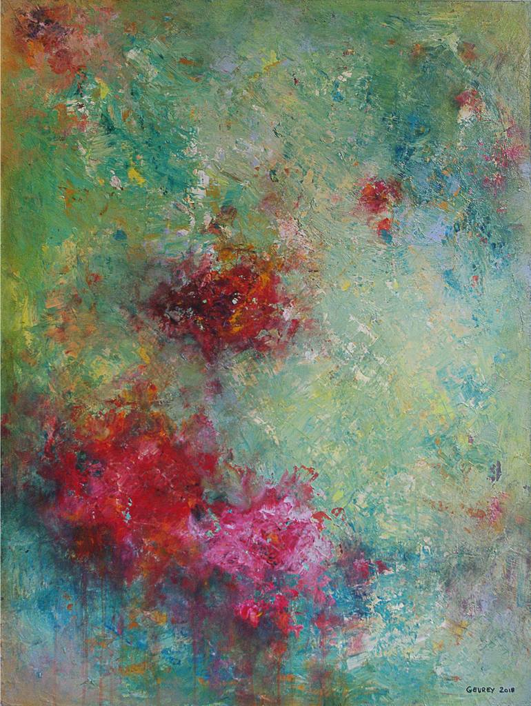 Abstract Flowers # 4 Painting by mariestephane grenier | Saatchi Art