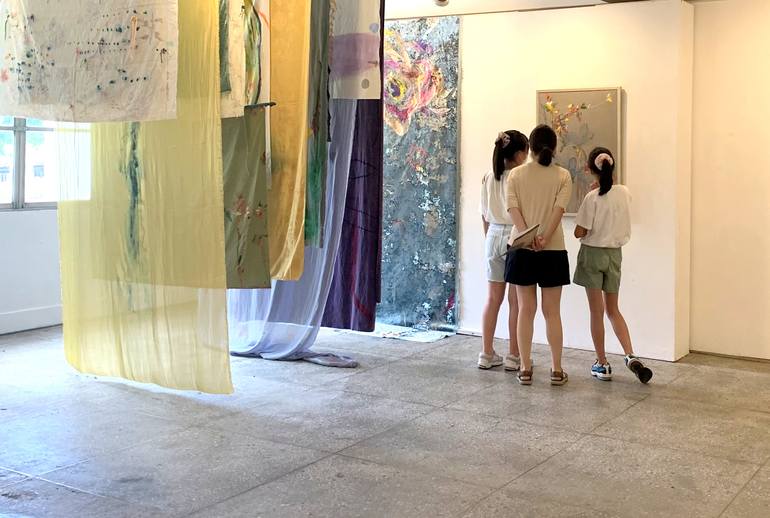 Original Abstract Botanic Painting by Mika Kim