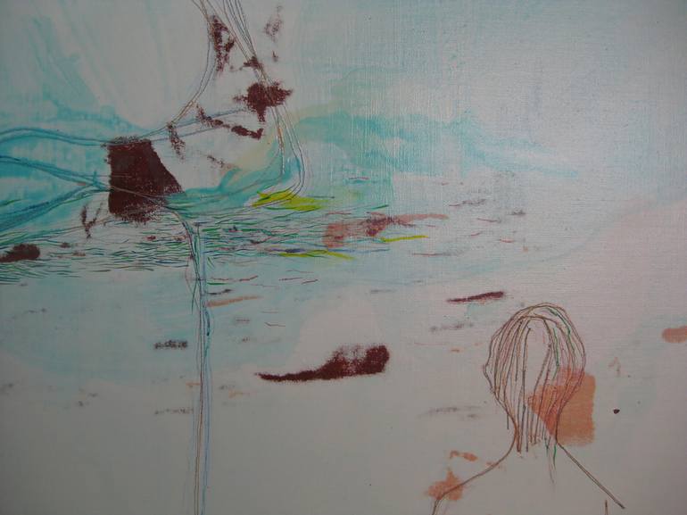 Original Abstract Dogs Painting by Mika Kim