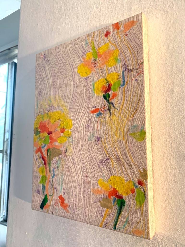 Original Abstract Botanic Painting by Mika Kim