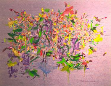 Original Abstract Botanic Paintings by Mika Kim