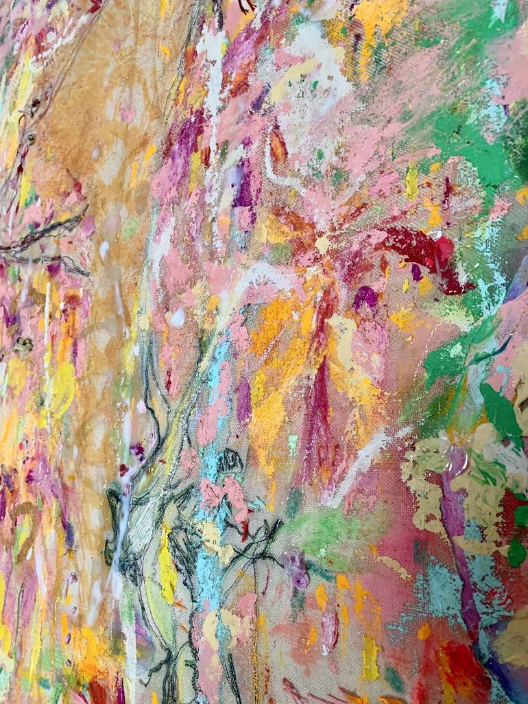 Original Abstract People Painting by Mika Kim