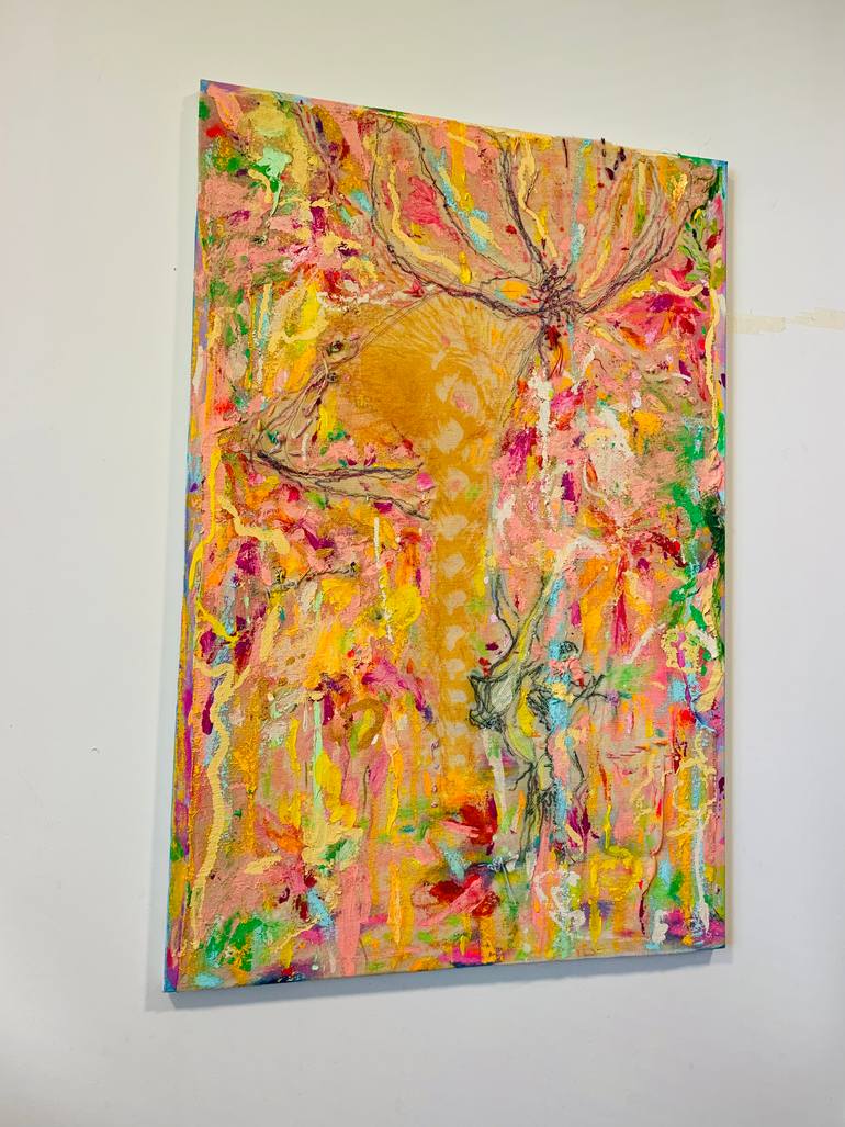 Original Abstract People Painting by Mika Kim