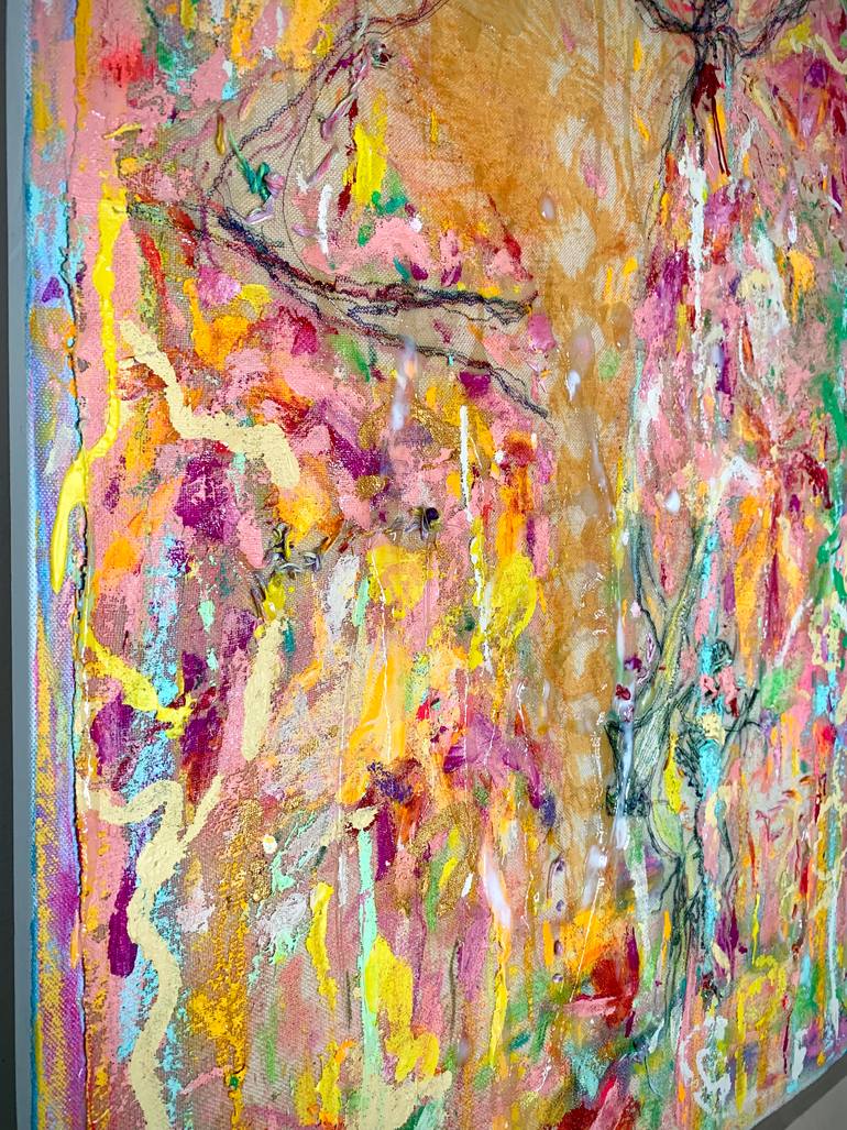 Original Abstract People Painting by Mika Kim