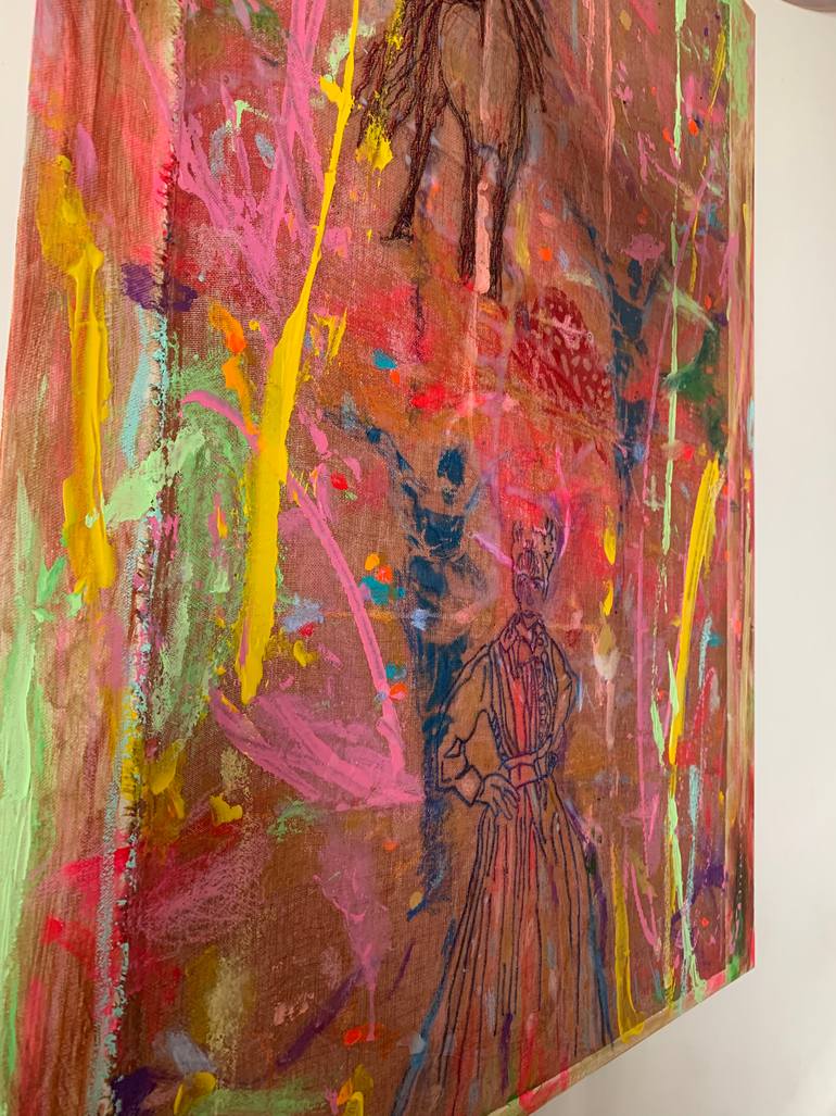 Original Abstract Fantasy Mixed Media by Mika Kim