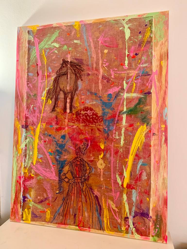 Original Abstract Fantasy Mixed Media by Mika Kim