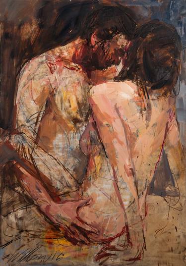 Original Figurative Erotic Paintings by Willow Bader