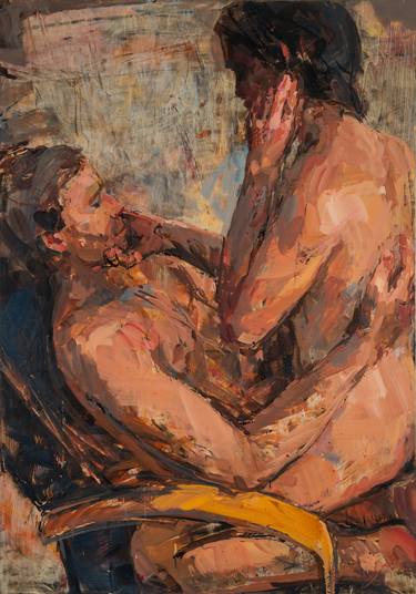 Original Figurative Erotic Paintings by Willow Bader