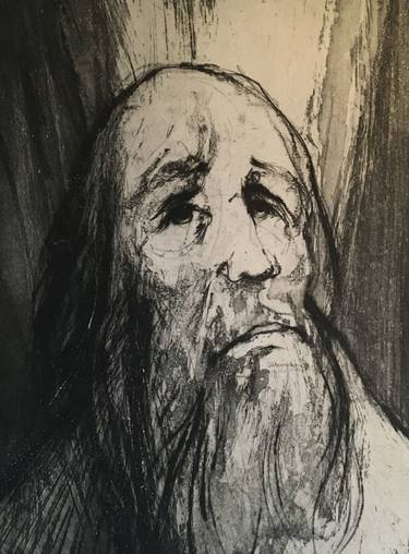 Original Figurative Religious Drawings by PIERRE LAFFILLE