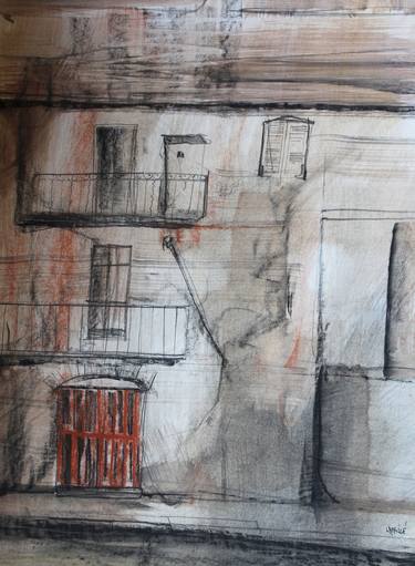 Original Figurative Architecture Drawings by PIERRE LAFFILLE