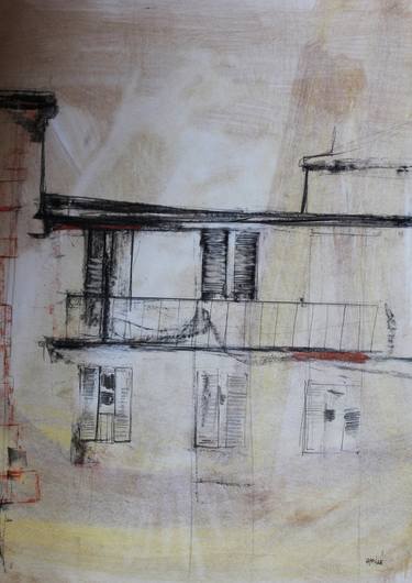 Original Figurative Architecture Drawings by PIERRE LAFFILLE
