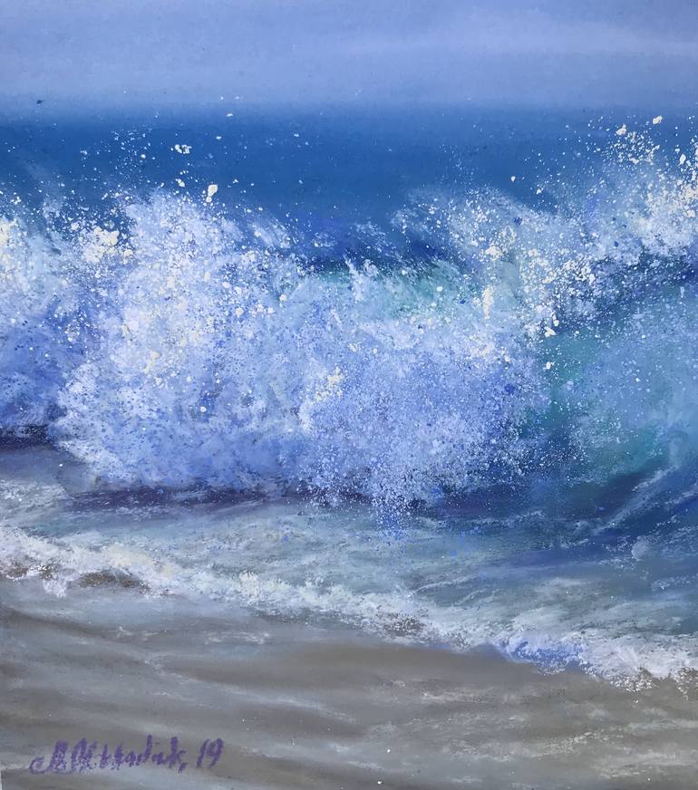 Original Impressionism Seascape Painting by Nataly Mikhailiuk