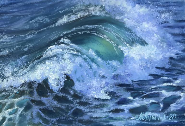 Tender Wave Painting by Nataly Mikhailiuk | Saatchi Art