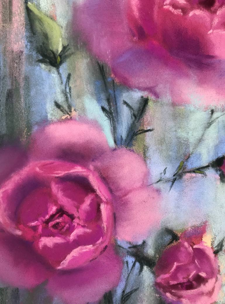 Original Impressionism Floral Painting by Nataly Mikhailiuk