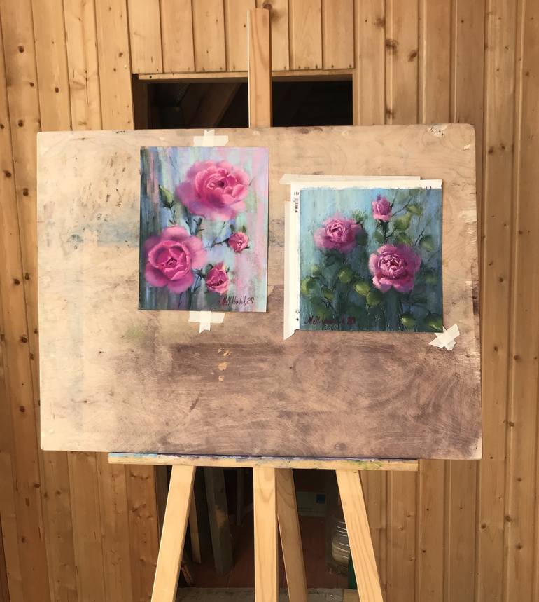 Original Impressionism Floral Painting by Nataly Mikhailiuk