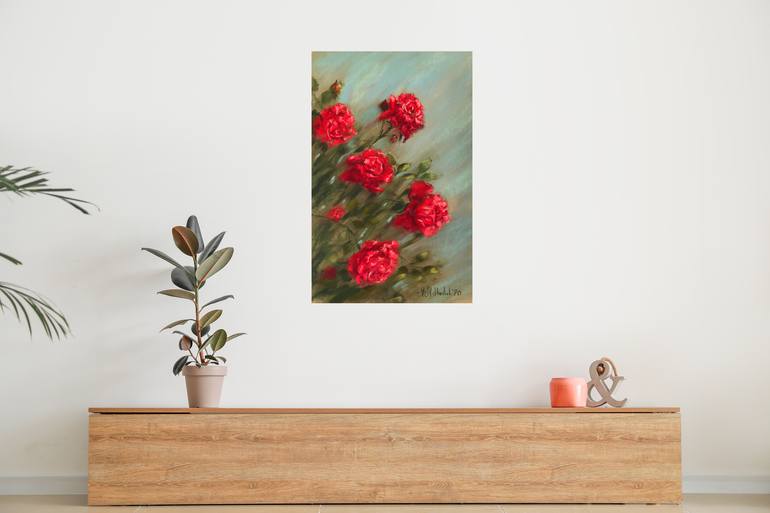 Original Impressionism Floral Drawing by Nataly Mikhailiuk