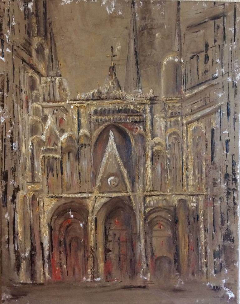 Rouen cathedral Painting by Olga Star | Saatchi Art