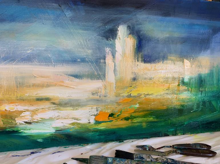 Original Abstract Landscape Painting by Dionne Freeman