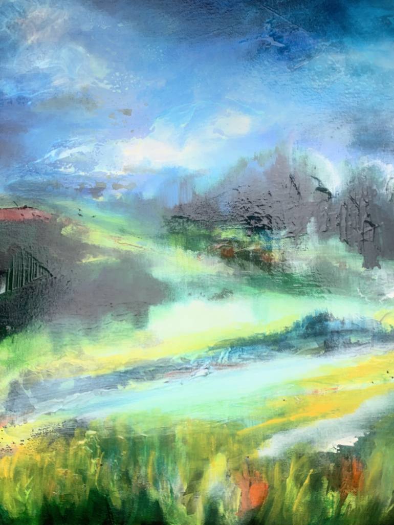 Original Abstract Landscape Painting by Dionne Freeman