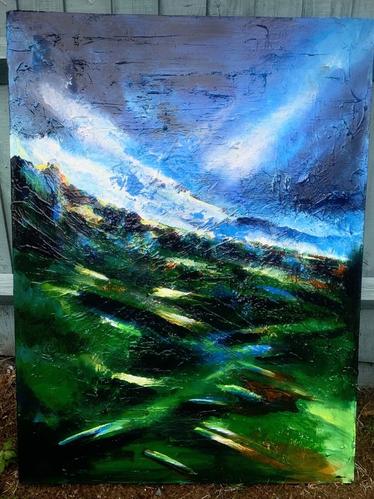 Original Abstract Landscape Painting by Dionne Freeman