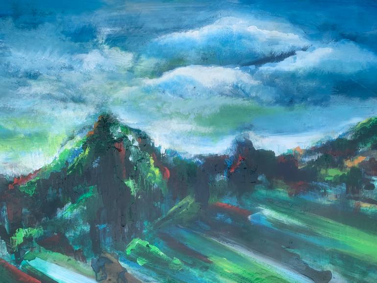 Original Abstract Landscape Painting by Dionne Freeman