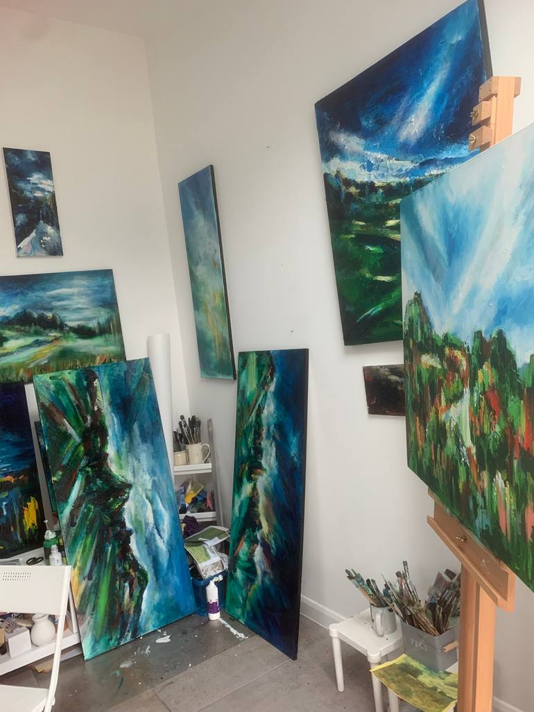 Original Abstract Landscape Painting by Dionne Freeman