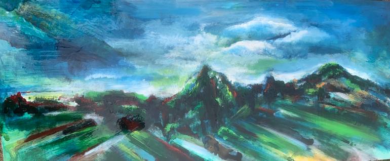 Original Abstract Landscape Painting by Dionne Freeman