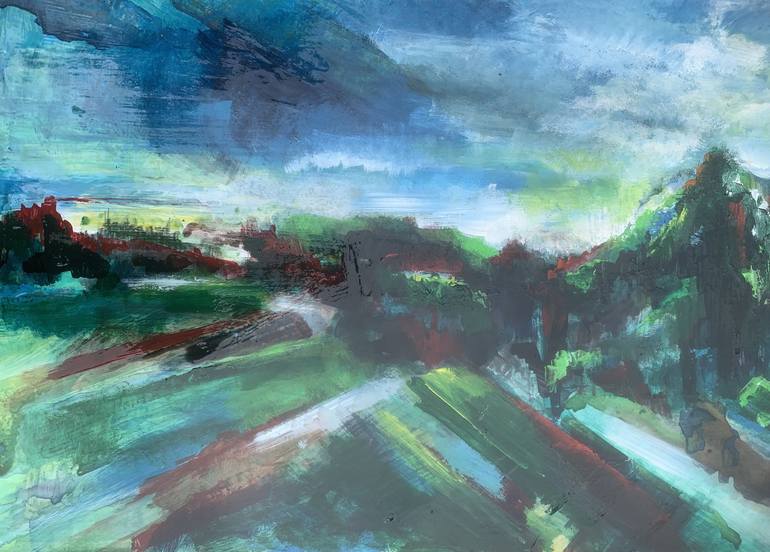 Original Abstract Landscape Painting by Dionne Freeman