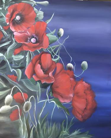 Original Contemporary Botanic Painting by Lidi Fon Rid Semenova Lidiya