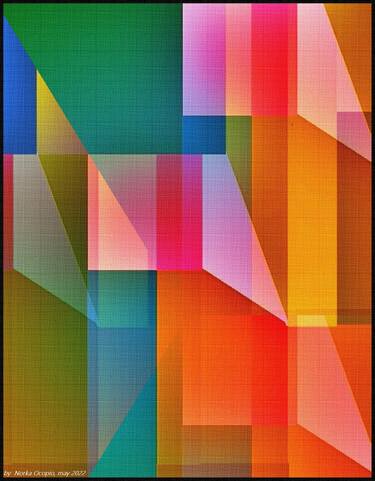 Original Abstract Geometric Digital by Norka Ocopio