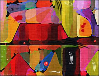 Original Abstract Expressionism Abstract Mixed Media by Norka Ocopio