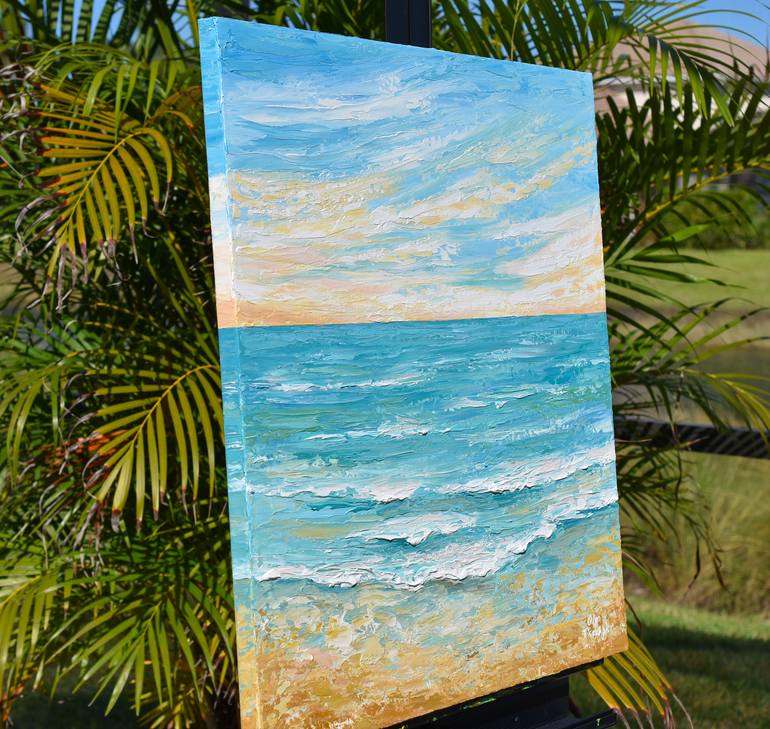 Original Impressionism Seascape Painting by Olga Tkachyk