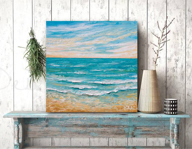 Original Impressionism Seascape Painting by Olga Tkachyk