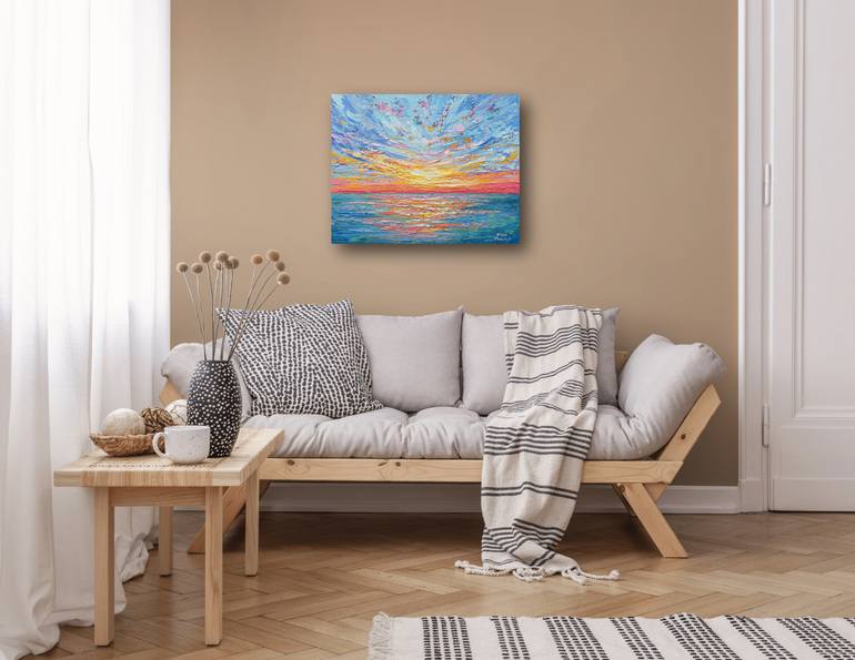 Original Impressionism Seascape Painting by Olga Tkachyk