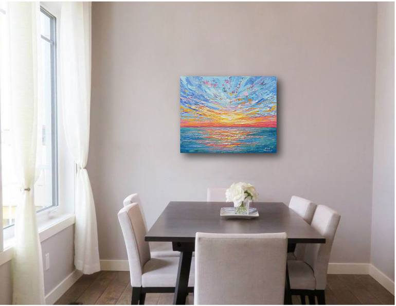 Original Impressionism Seascape Painting by Olga Tkachyk