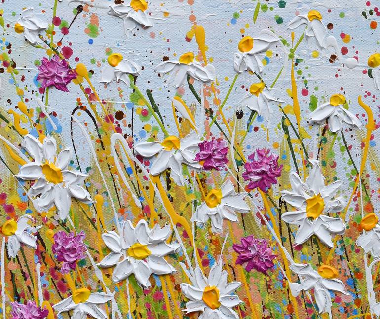 Original Impressionism Floral Painting by Olga Tkachyk