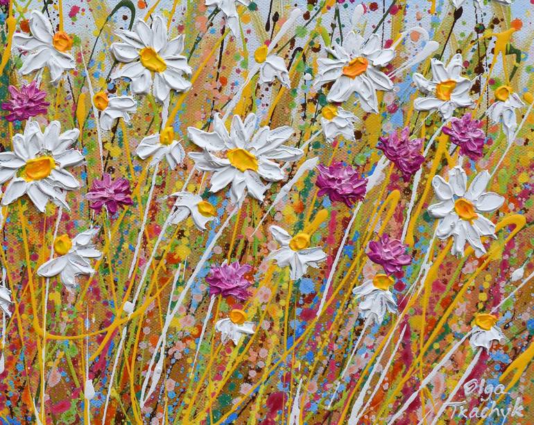 Original Impressionism Floral Painting by Olga Tkachyk