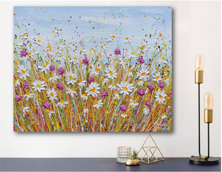 Original Impressionism Floral Painting by Olga Tkachyk