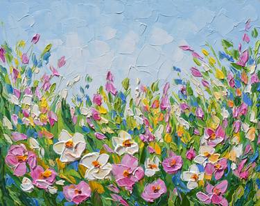 Original Fine Art Floral Paintings by Olga Tkachyk