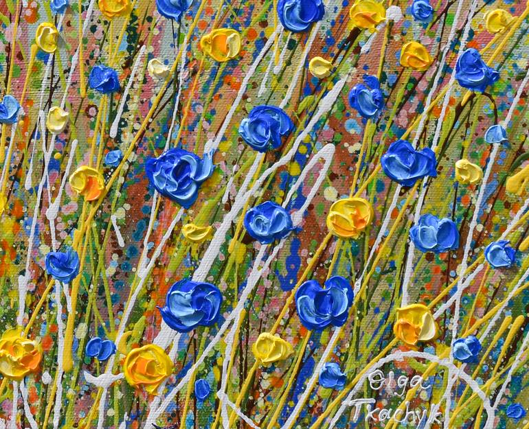 Original Impressionism Floral Painting by Olga Tkachyk