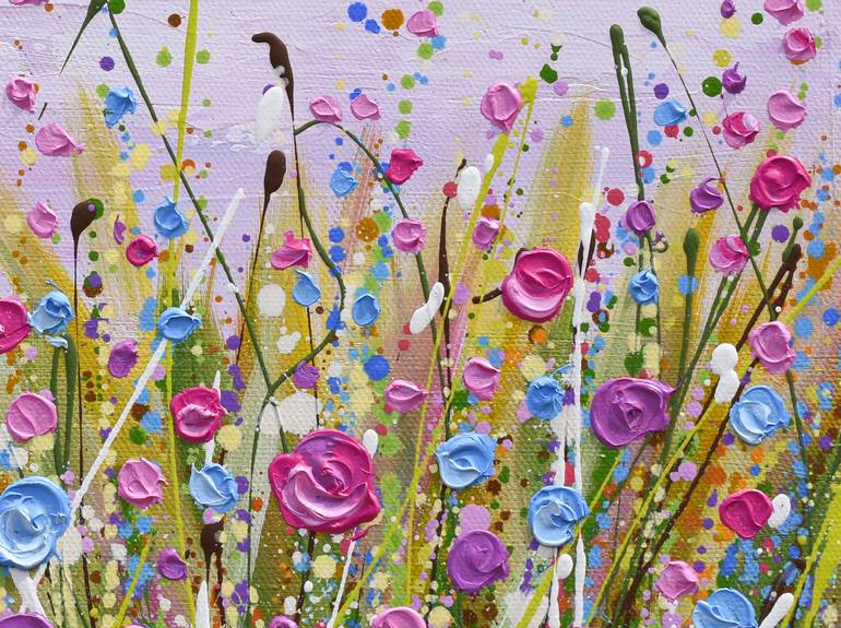Original Abstract Floral Painting by Olga Tkachyk