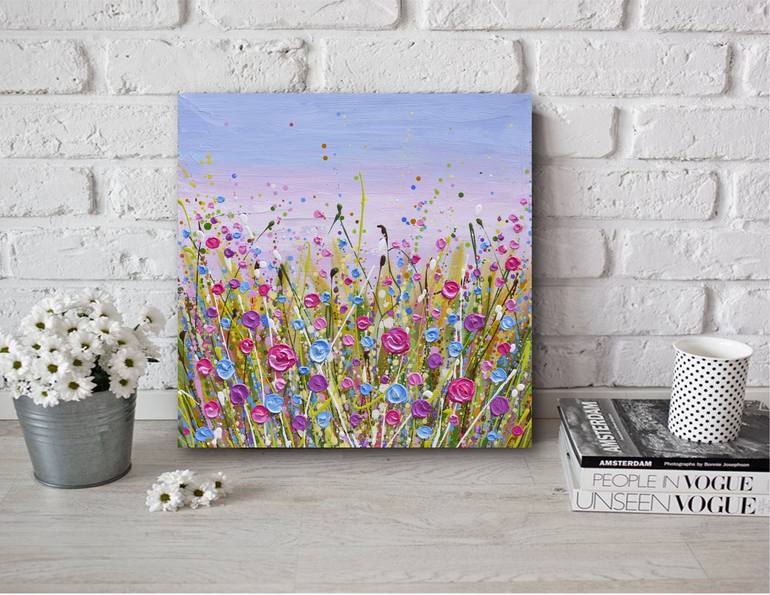 Original Abstract Floral Painting by Olga Tkachyk