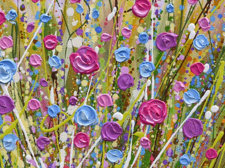 Original Abstract Floral Painting by Olga Tkachyk