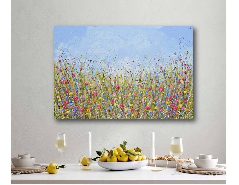 Original Abstract Floral Painting by Olga Tkachyk