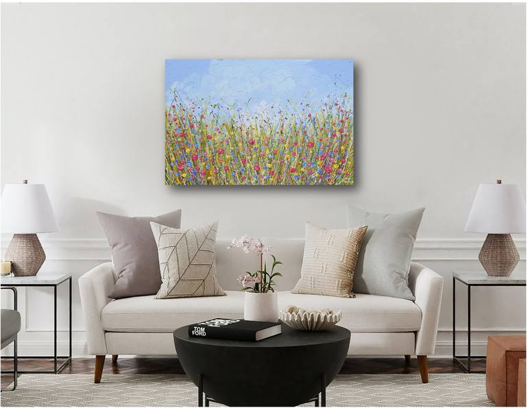 Original Abstract Floral Painting by Olga Tkachyk