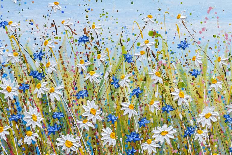 Original Abstract Floral Painting by Olga Tkachyk