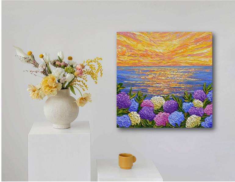 Original Impressionism Floral Painting by Olga Tkachyk